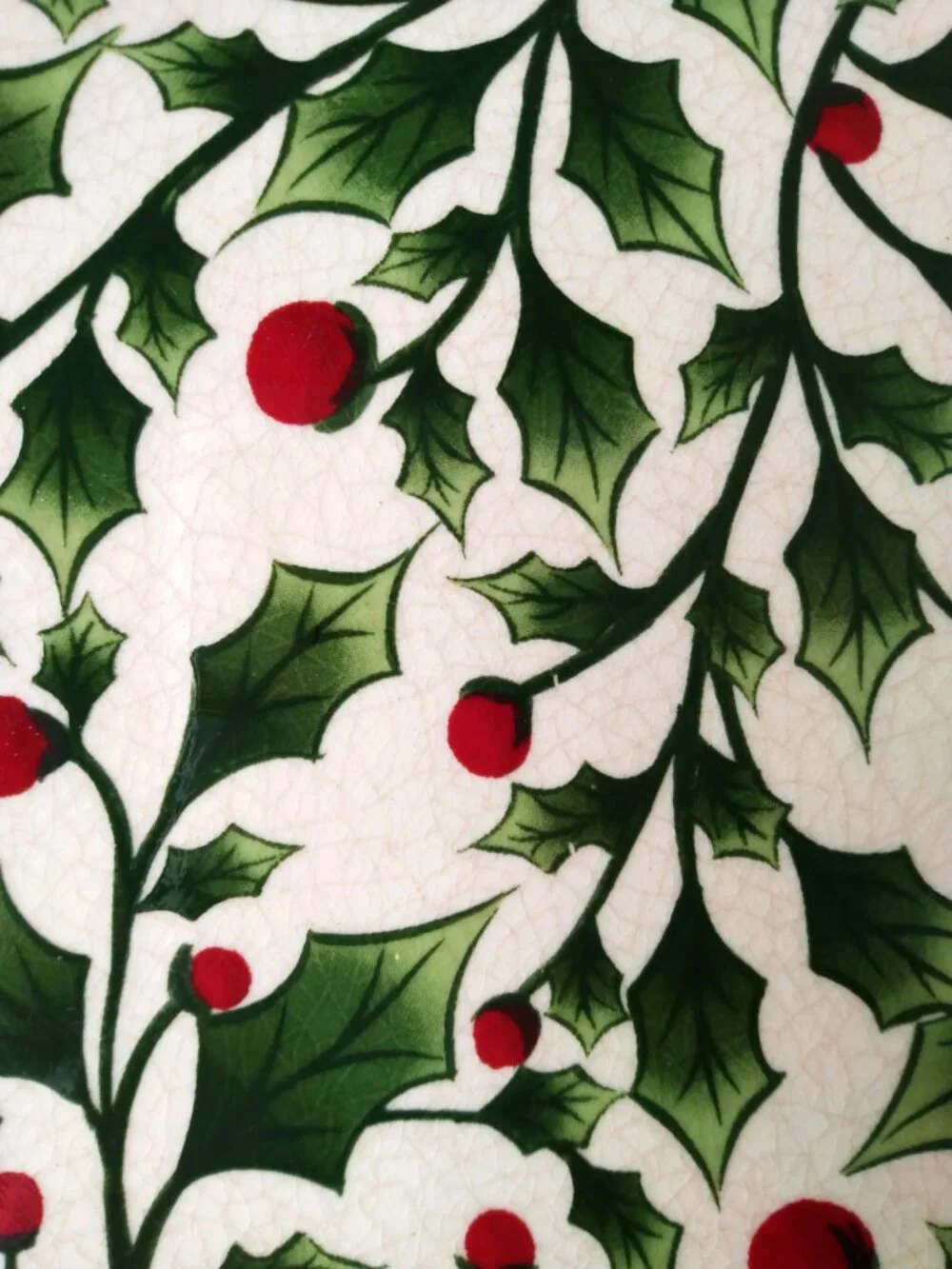 Vintage Christmas Pacific Rim English Holly Berry Plate 8.5”
